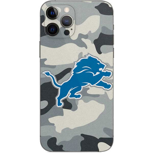 NFL Detriot Lions Camo iPhone 12 Pro Skin